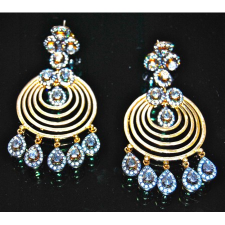 Gold Phataka Dangler Earrings